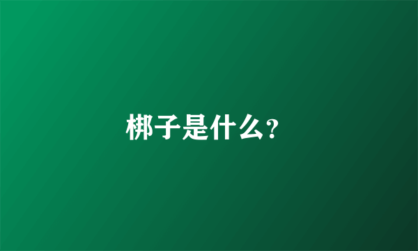 梆子是什么？