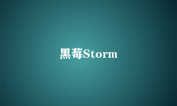 黑莓Storm