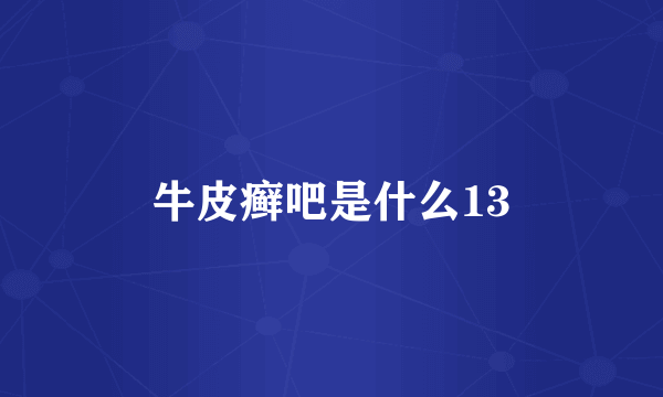 牛皮癣吧是什么13