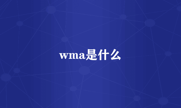 wma是什么