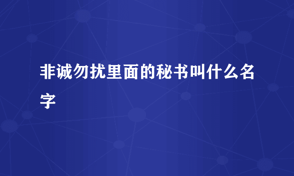 非诚勿扰里面的秘书叫什么名字