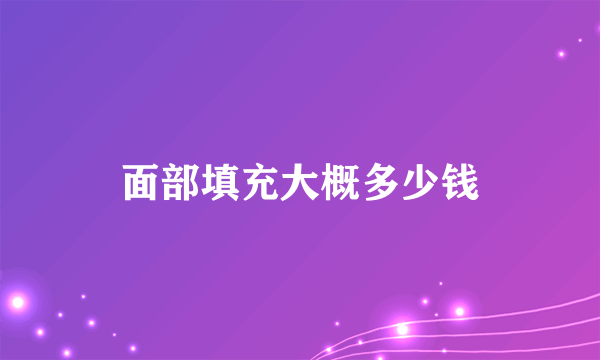 面部填充大概多少钱