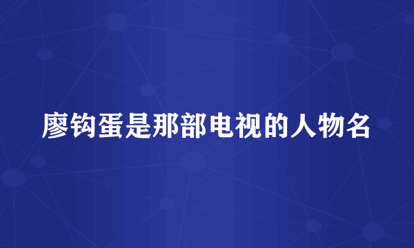 廖钩蛋是那部电视的人物名