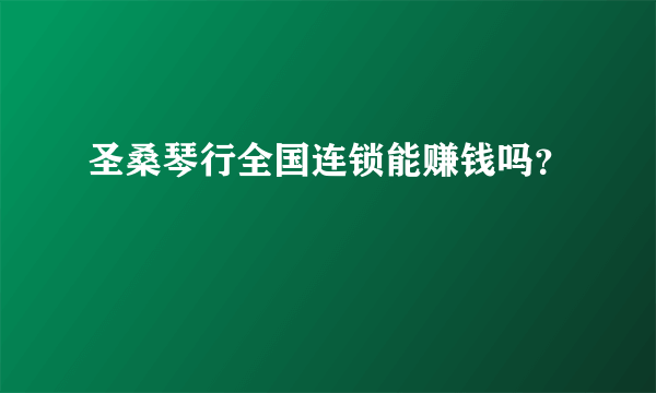 圣桑琴行全国连锁能赚钱吗？