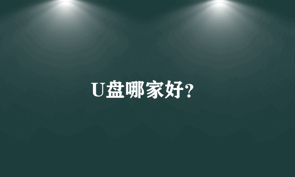 U盘哪家好？