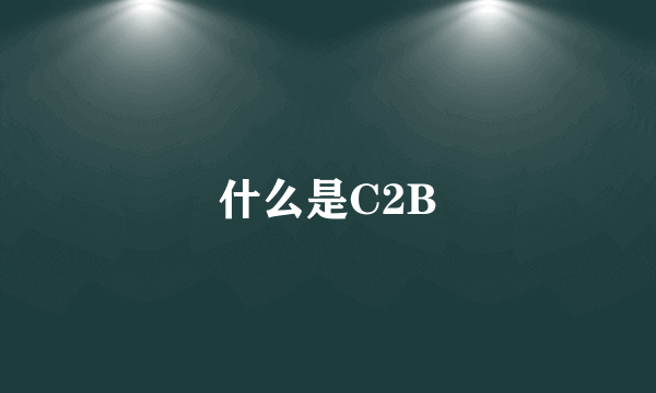 什么是C2B