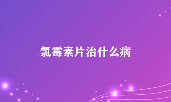 氯霉素片治什么病