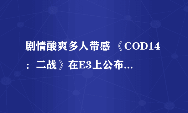 剧情酸爽多人带感 《COD14：二战》在E3上公布了这些信息