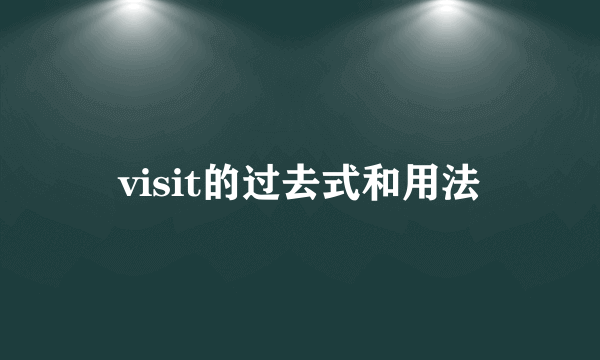 visit的过去式和用法