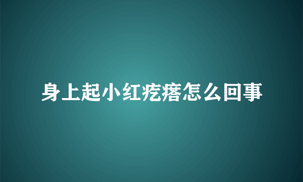 身上起小红疙瘩怎么回事