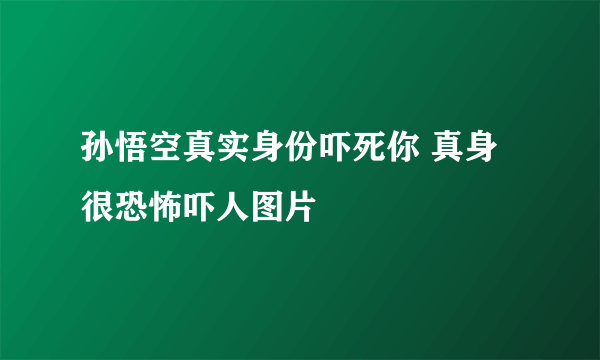 孙悟空真实身份吓死你 真身很恐怖吓人图片