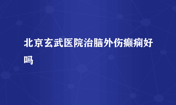 北京玄武医院治脑外伤癫痫好吗 