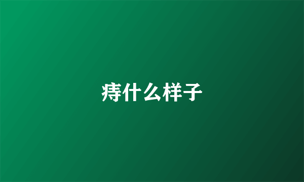 痔什么样子