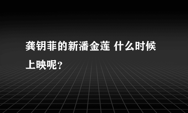 龚钥菲的新潘金莲 什么时候上映呢？