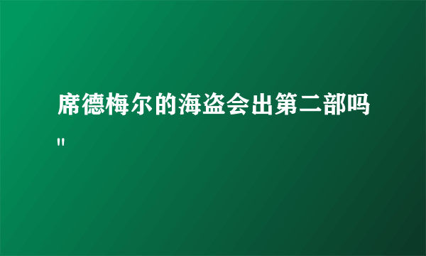 席德梅尔的海盗会出第二部吗