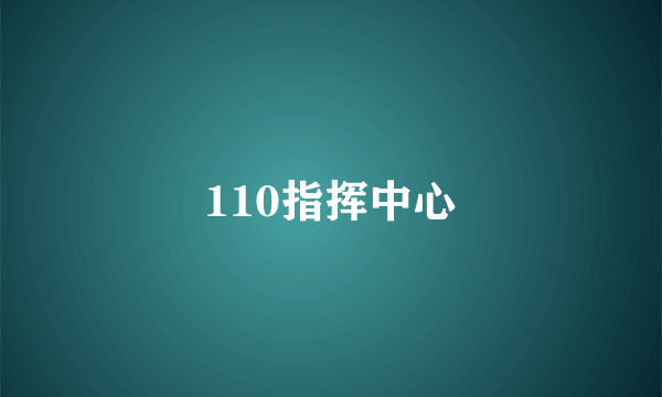 110指挥中心