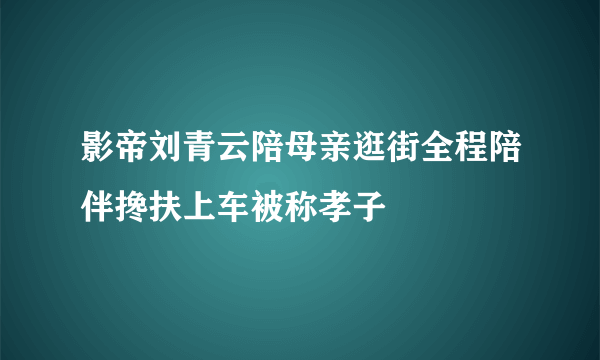 影帝刘青云陪母亲逛街全程陪伴搀扶上车被称孝子