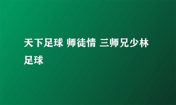 天下足球 师徒情 三师兄少林足球