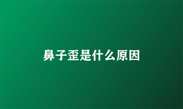 鼻子歪是什么原因