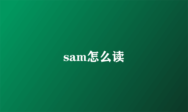 sam怎么读