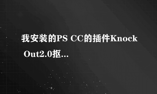 我安装的PS CC的插件Knock Out2.0抠图插件，在滤镜那里点击载入工作图层，就PS界面