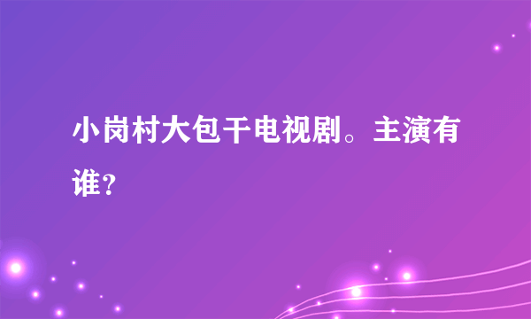 小岗村大包干电视剧。主演有谁？